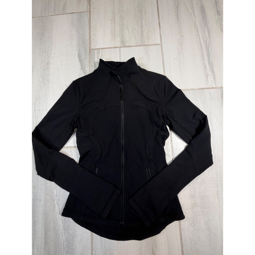Lululemon Define Jacket Black Luon Full Zip Yoga Activewear Size 4